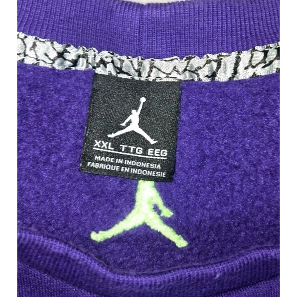 Air Jordan Fleece Crewneck Sweatshirt Purple 2XL Mens XXL - Picture 6 of 10